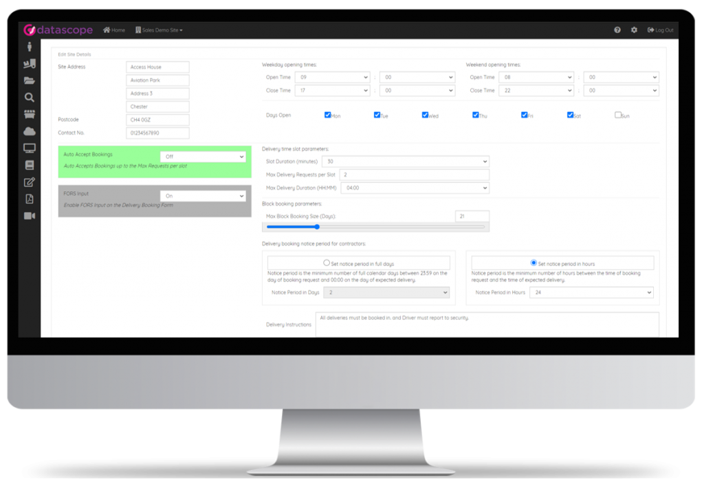 Construction site Delivery Management system