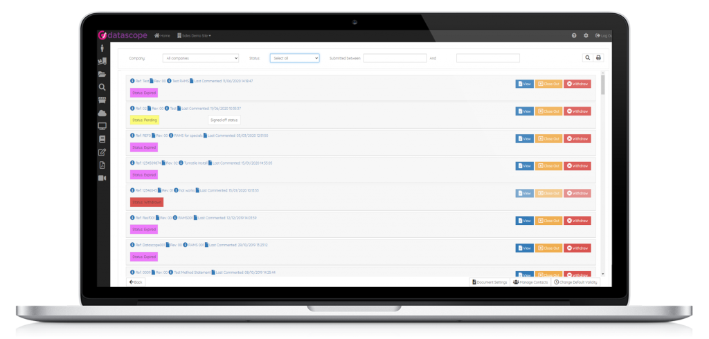 Digital RAMS Management System