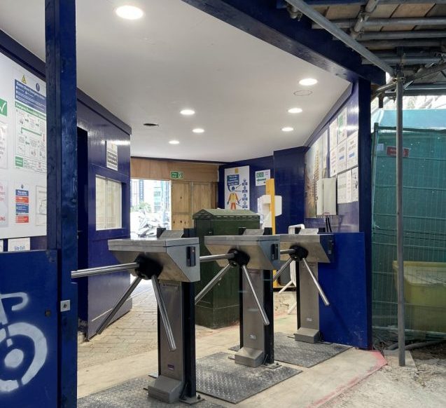 Construction Site Access Control turnstiles